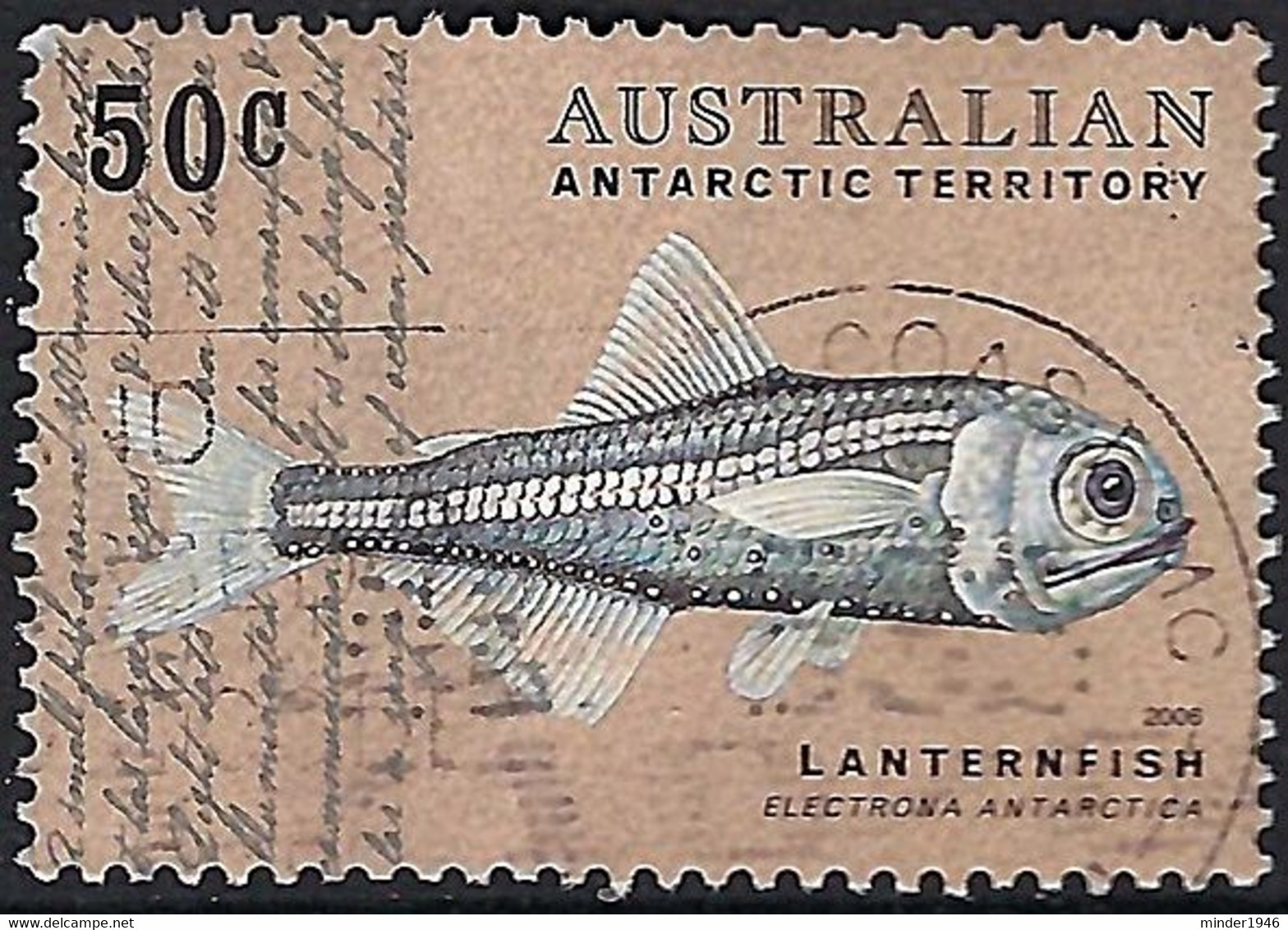 AUSTRALIAN ANTARCTIC TERRITORY (AAT) 2006 QEII 50c Multicoloured, Fish Of Antarctica-Lanternfish FU - Gebraucht