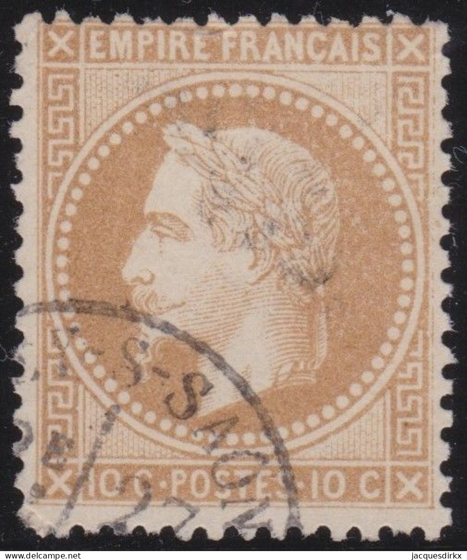 France  .  Y&T   .    28 B   .   O   .    Oblitéré - 1863-1870 Napoléon III Lauré