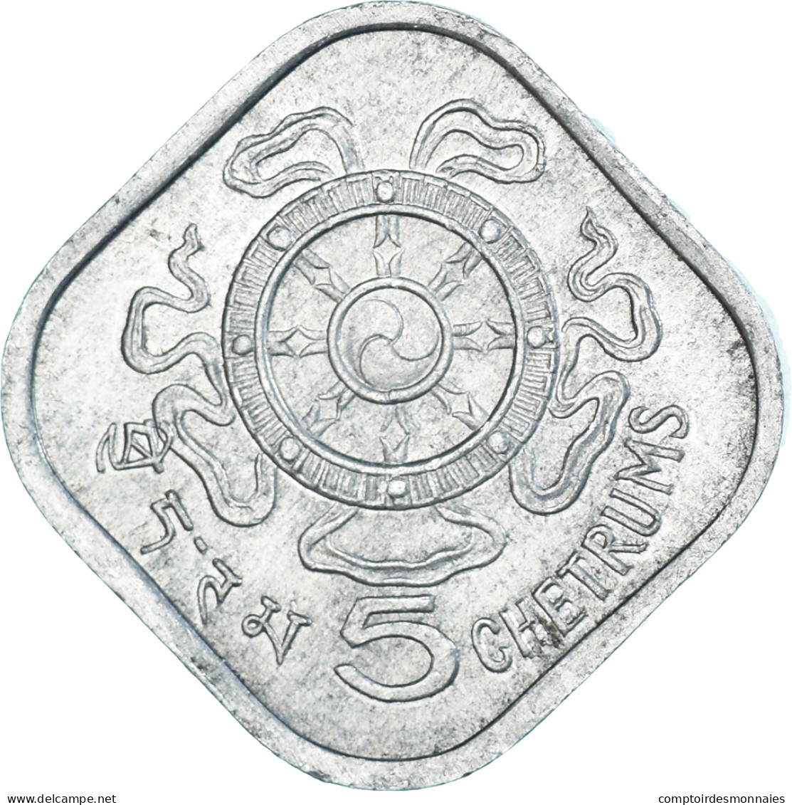 Monnaie, Bhoutan, 5 Chetrums, 1975 - Butan