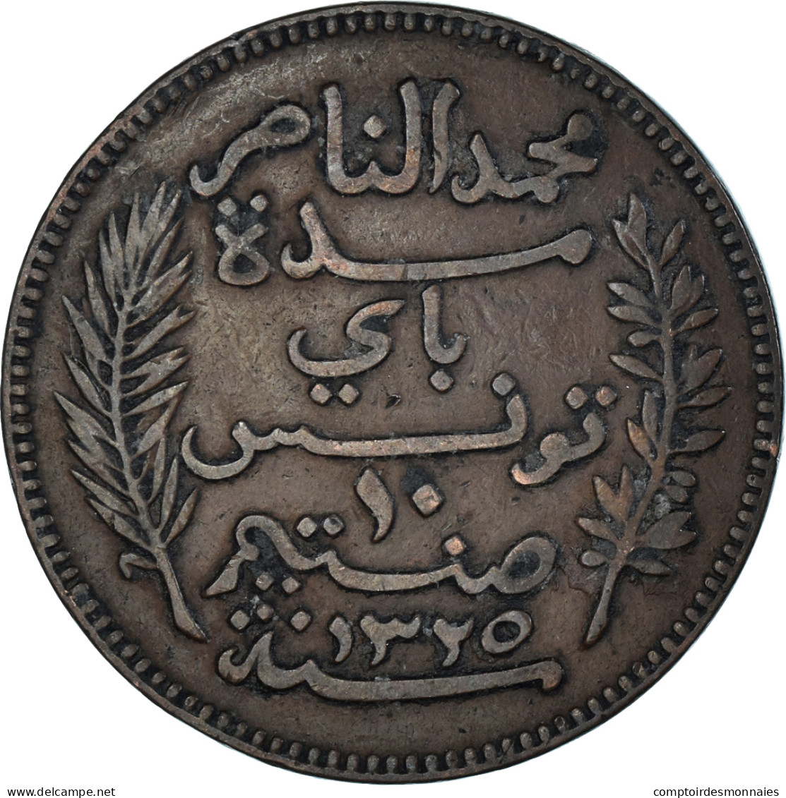 Monnaie, Tunisie, 10 Centimes, 1907 - Tunisia