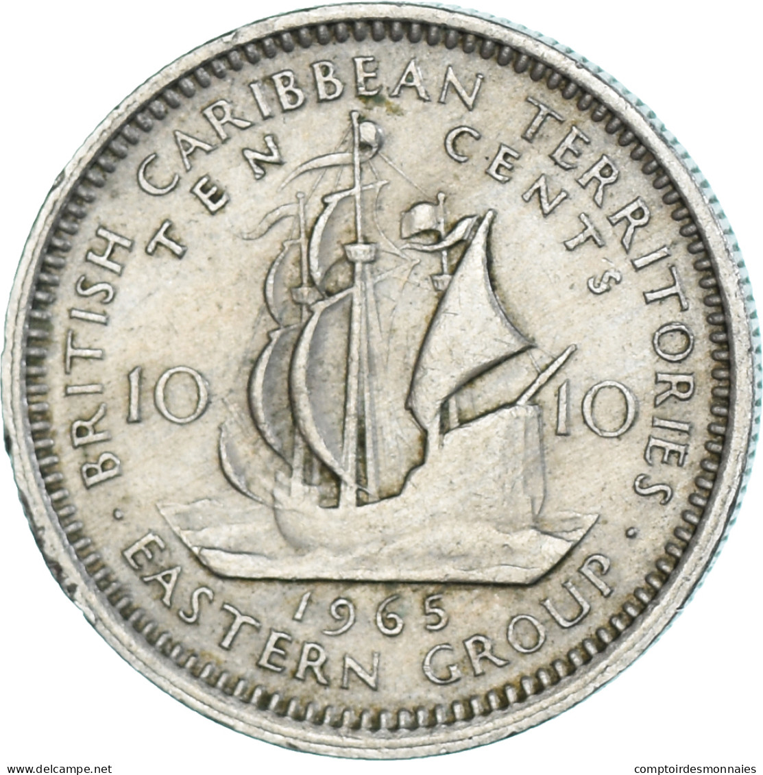 Monnaie, Territoires Britanniques Des Caraïbes, 10 Cents, 1965 - Britse-karibisher Territorien