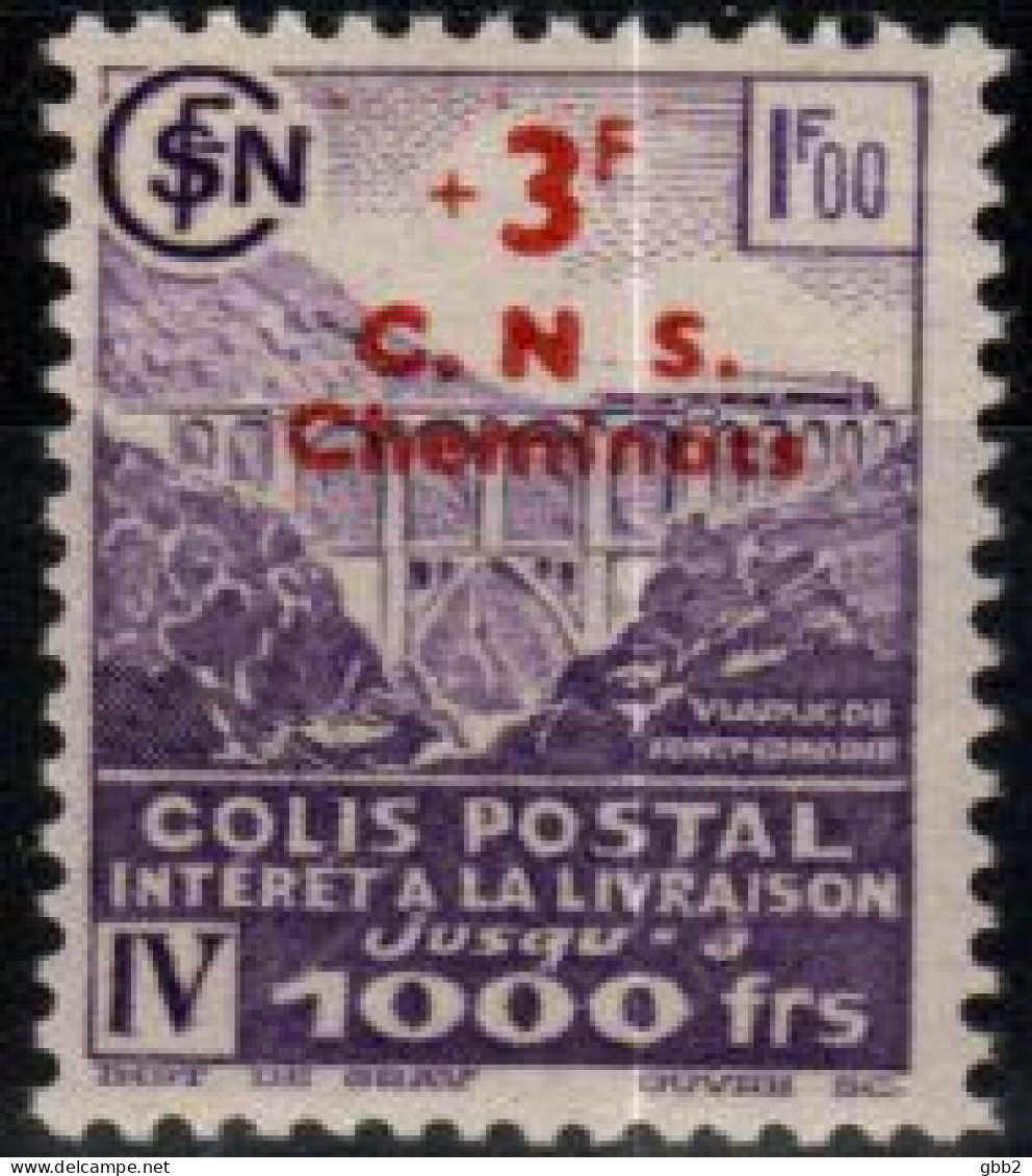 COLIS POSTAUX N° 198a (MAURY 191b) Variété "SANS LE POINT APRES LE N" Neuf** LUXE. SEULE PROPOSITION. RARE DE CHEZ RARE. - Unused Stamps