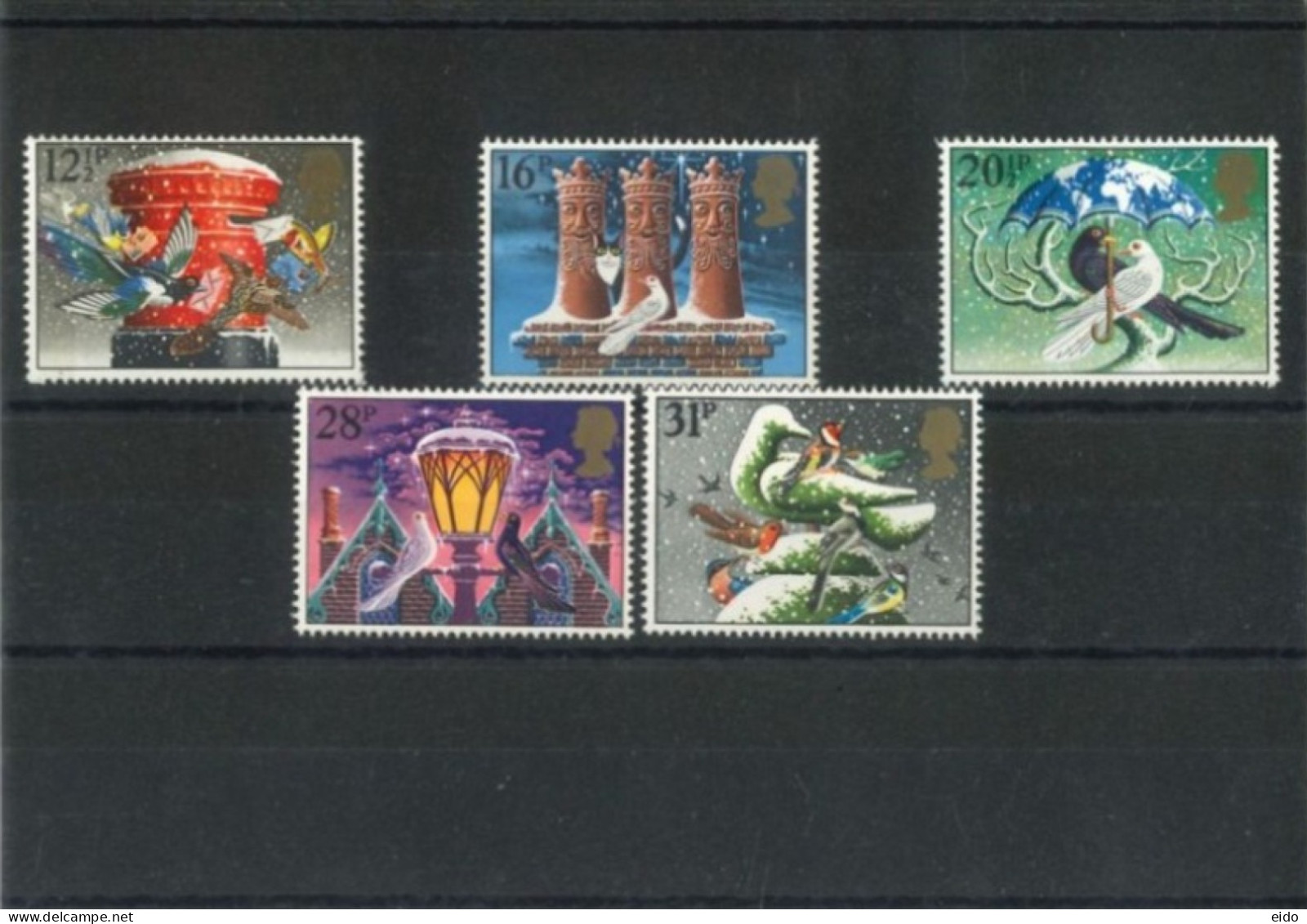 GREAT BRITAIN - 1983 - CHRISTMAS STAMPS COMPLETE SET OF 5, SG # 1231/35, UMM(**). - Universal Mail Stamps