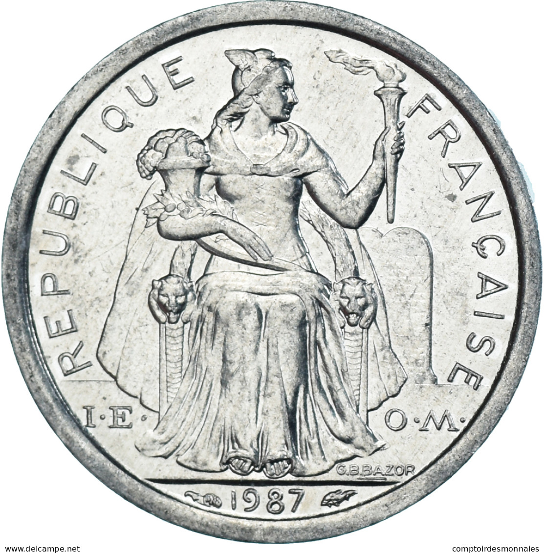 Monnaie, Polynésie Française, Franc, 1987 - Polynésie Française