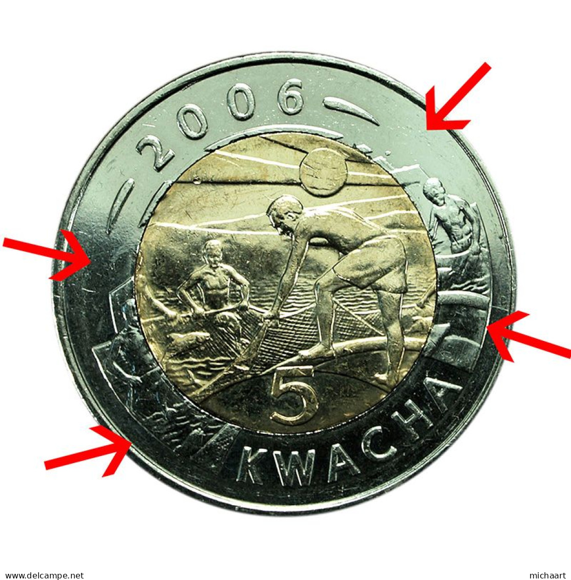 Error Malawi Coin 5 Kwacha 2006 KM#57 Bimetallic 01641 - Malawi