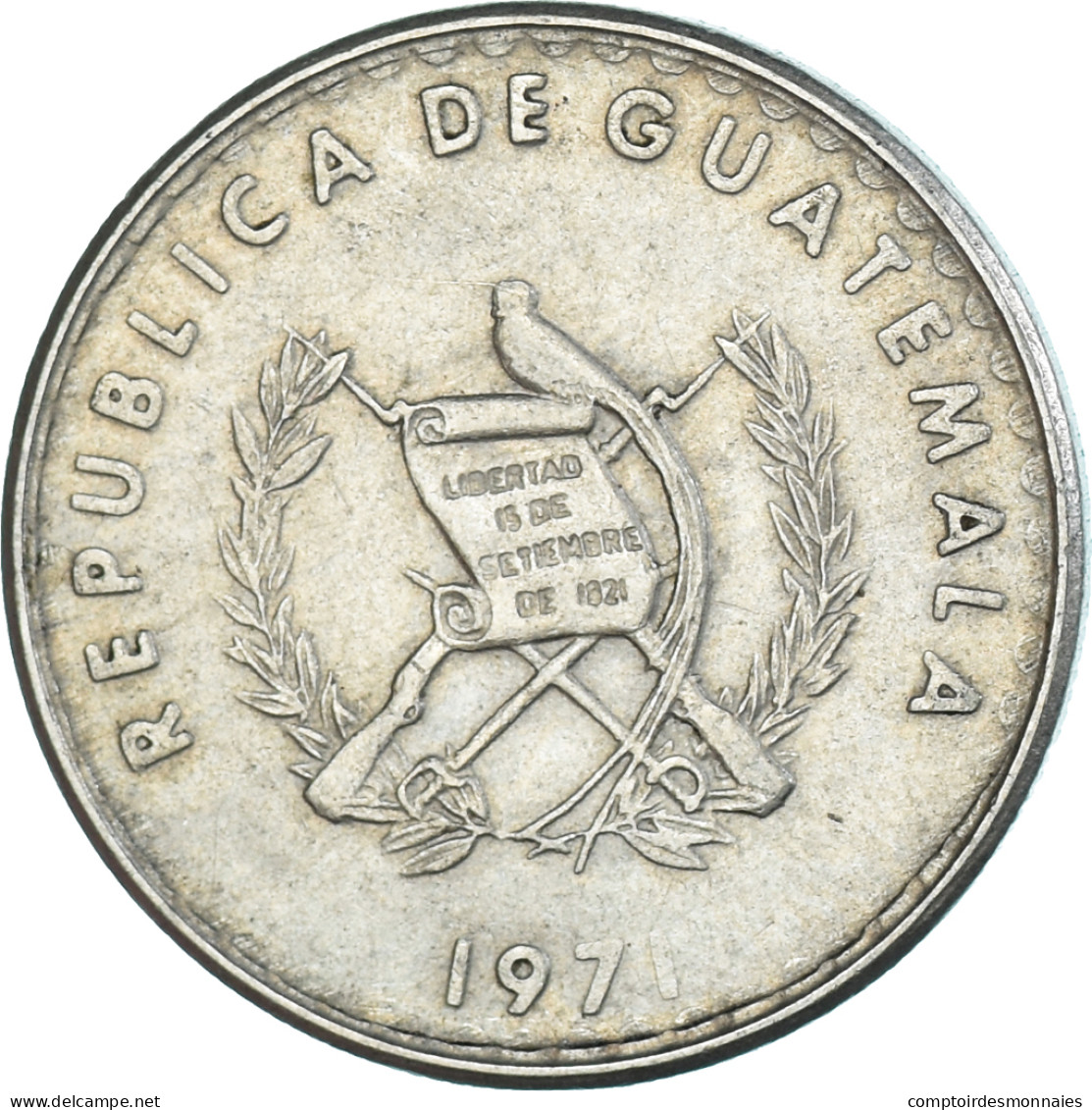 Monnaie, Guatemala, 10 Centavos, 1971 - Guatemala