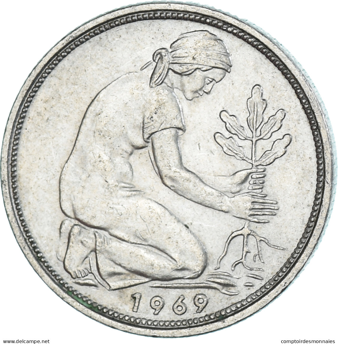 Monnaie, Allemagne, 50 Pfennig, 1969 - 50 Pfennig
