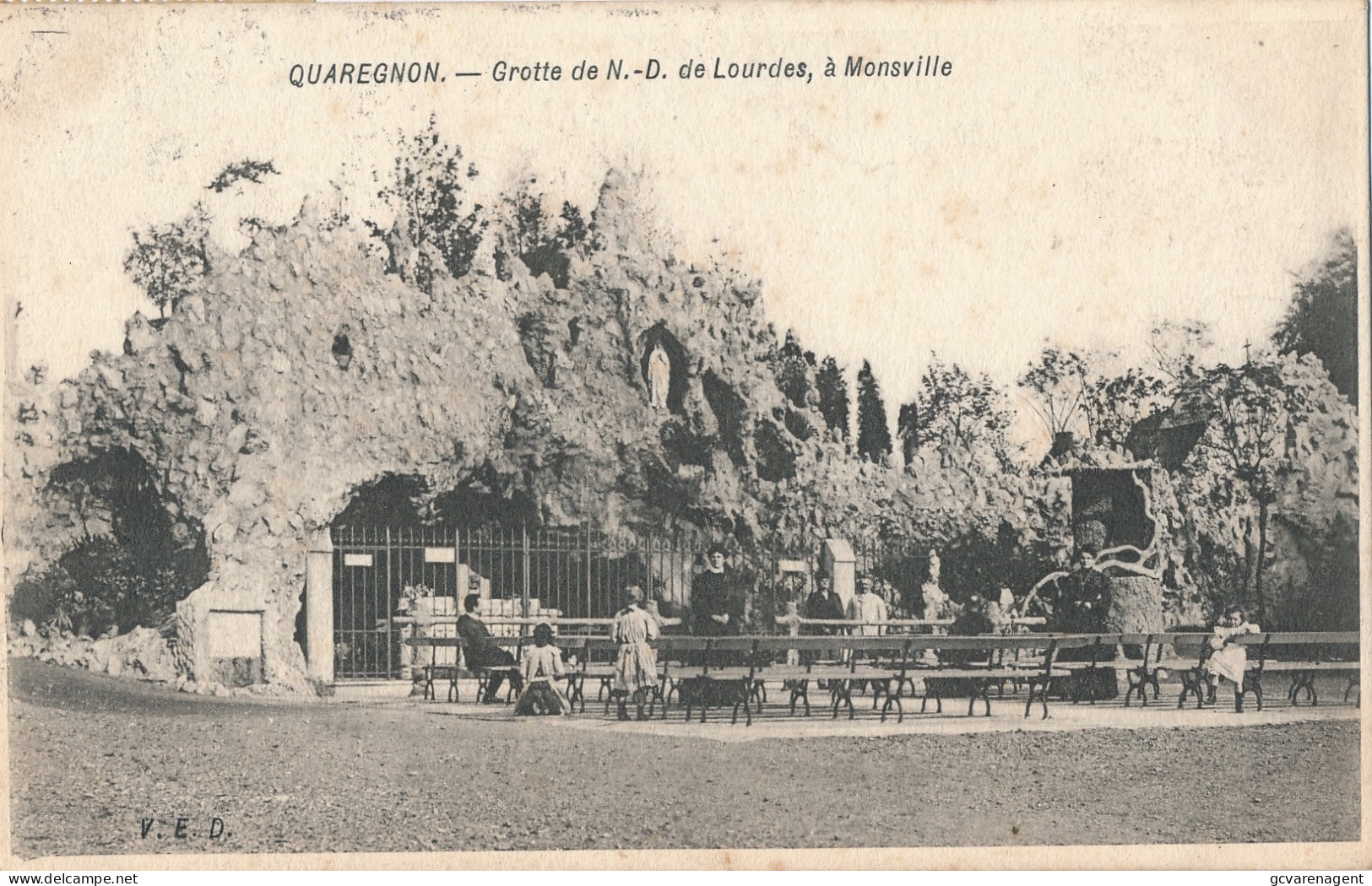 QUAREGNON  GROTTE DE N.D. DE LOURDES A MONSVILLE          2 SCANS - Quaregnon