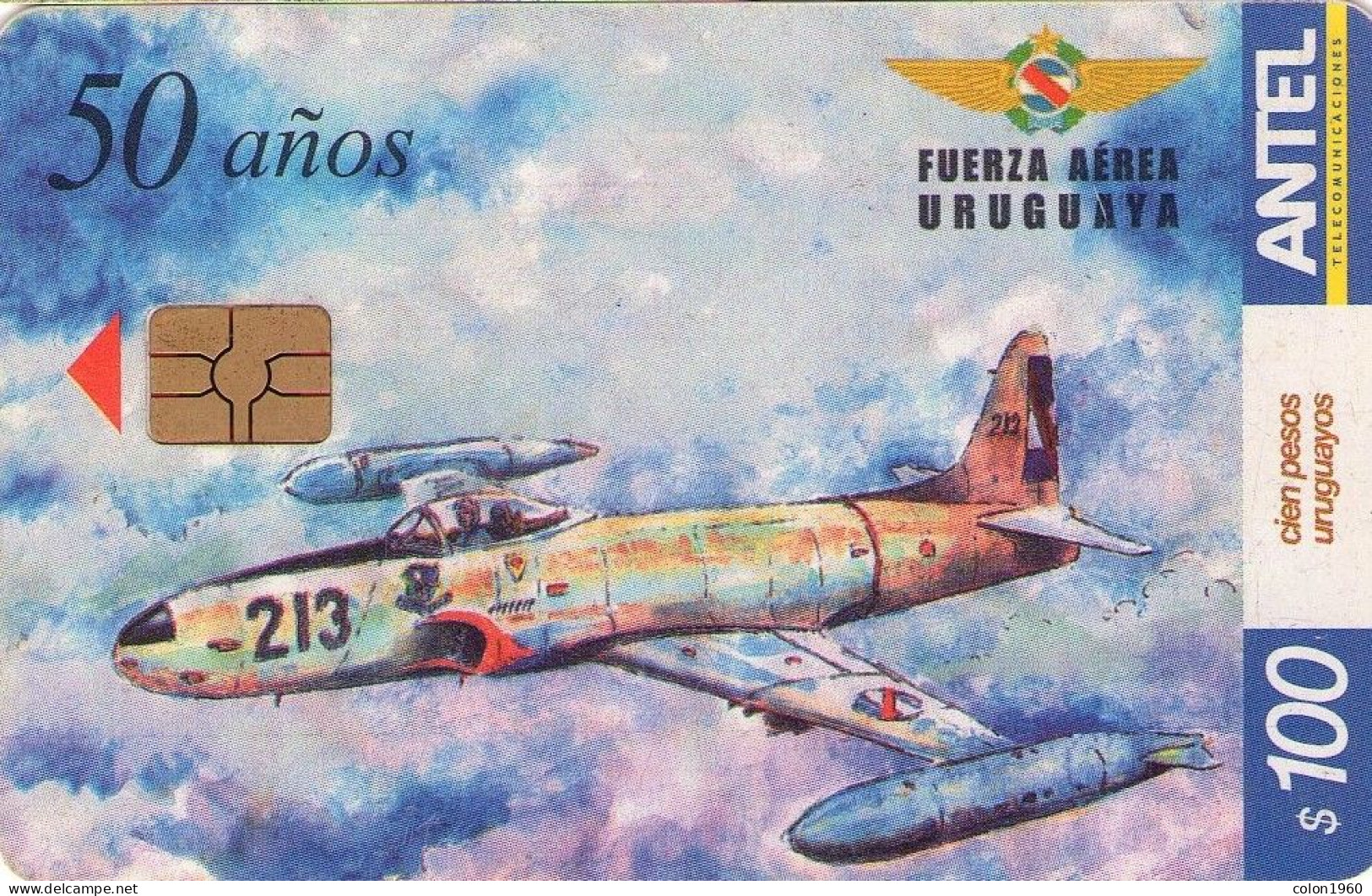 URUGUAY. 312a. AVION. Lockheed F - 80 C Shooting Star. 2003-12. (119) - Uruguay