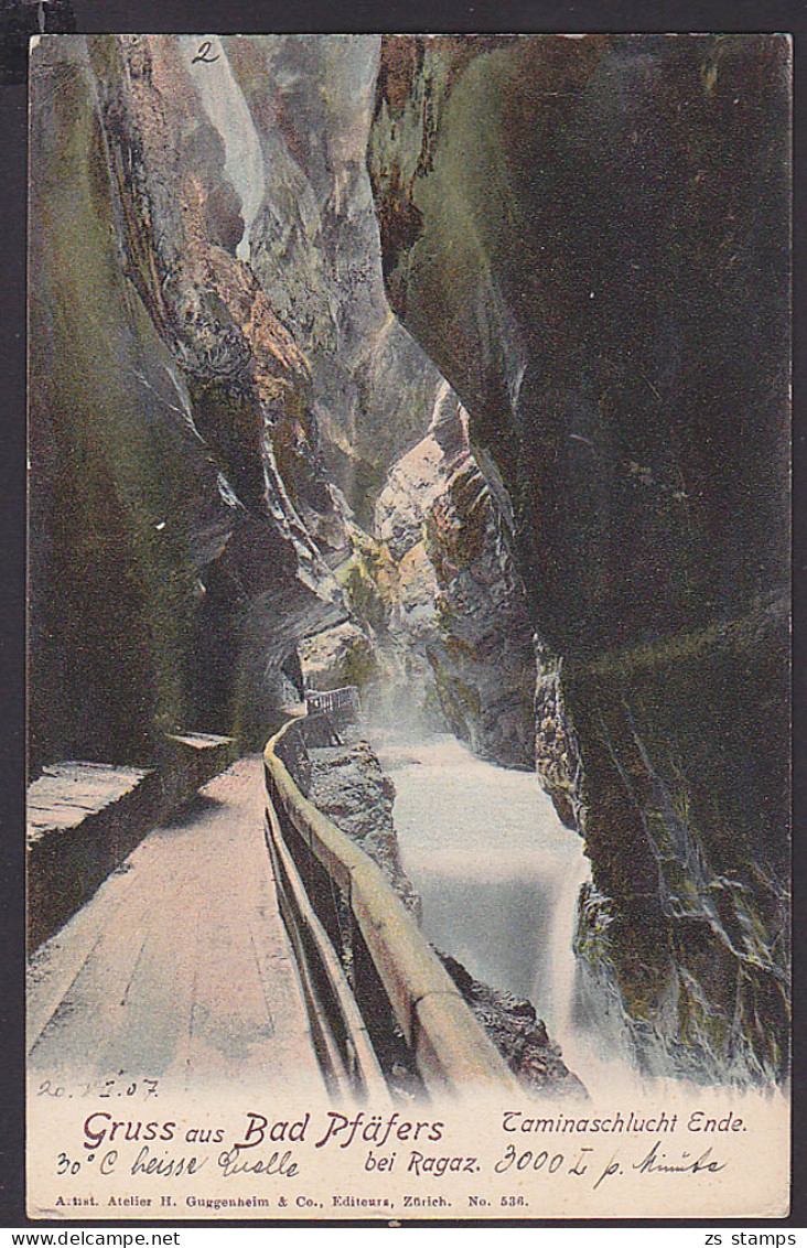 Bad Pfäfers Taminaschlucht Ragaz St. Gallen 1907 - Pfäfers