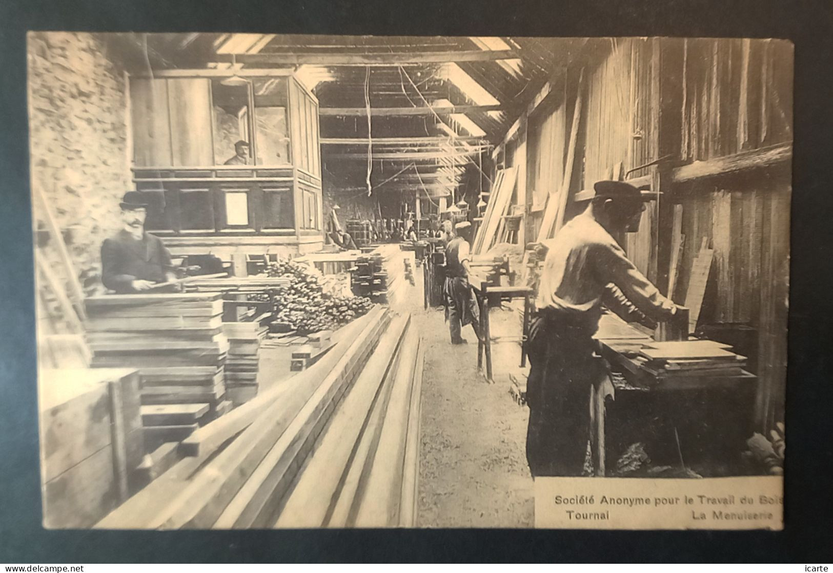 CPA La Menuiserie Société Anonyme Pour Le Travail Du Bois Tournai Aout 1909 Vers Taintignies - Doornik