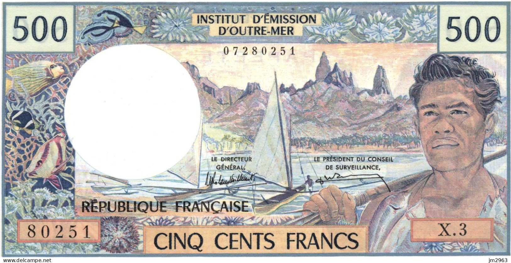 PAPEETE 500 Francs UNC X.3 80251 - Territoires Français Du Pacifique (1992-...)