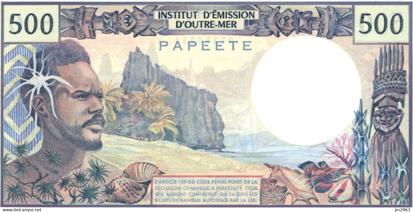 PAPEETE 500 Francs UNC X.3 80251 - French Pacific Territories (1992-...)