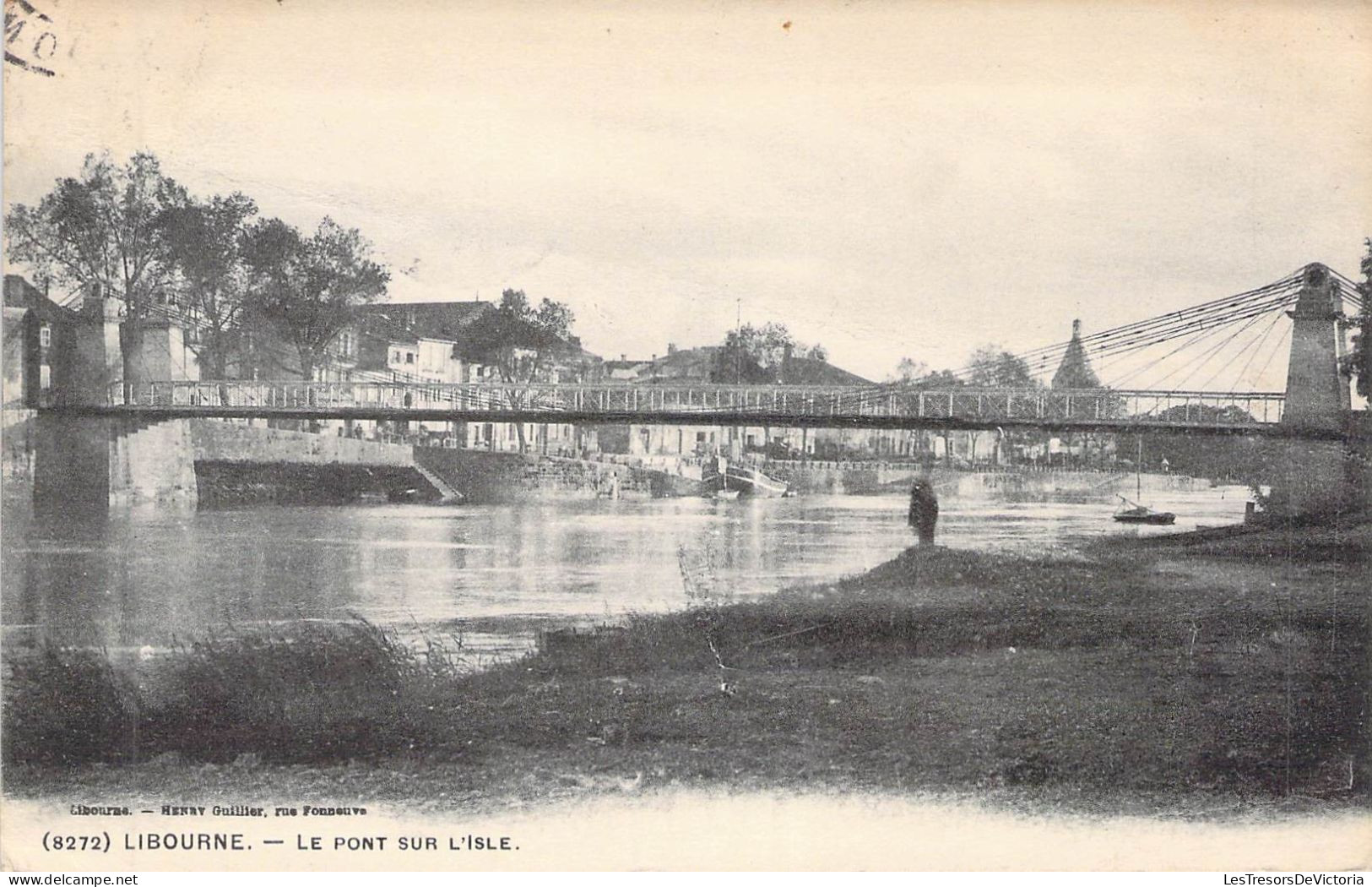 FRANCE - 33 - LIBOURNE - Le Pont Sur L'Isle -  Carte Postale Ancienne - Libourne