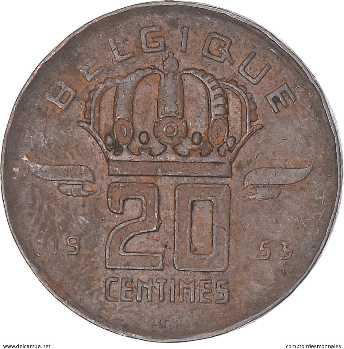 Monnaie, Belgique, 20 Centimes, 1953 - 20 Centimes