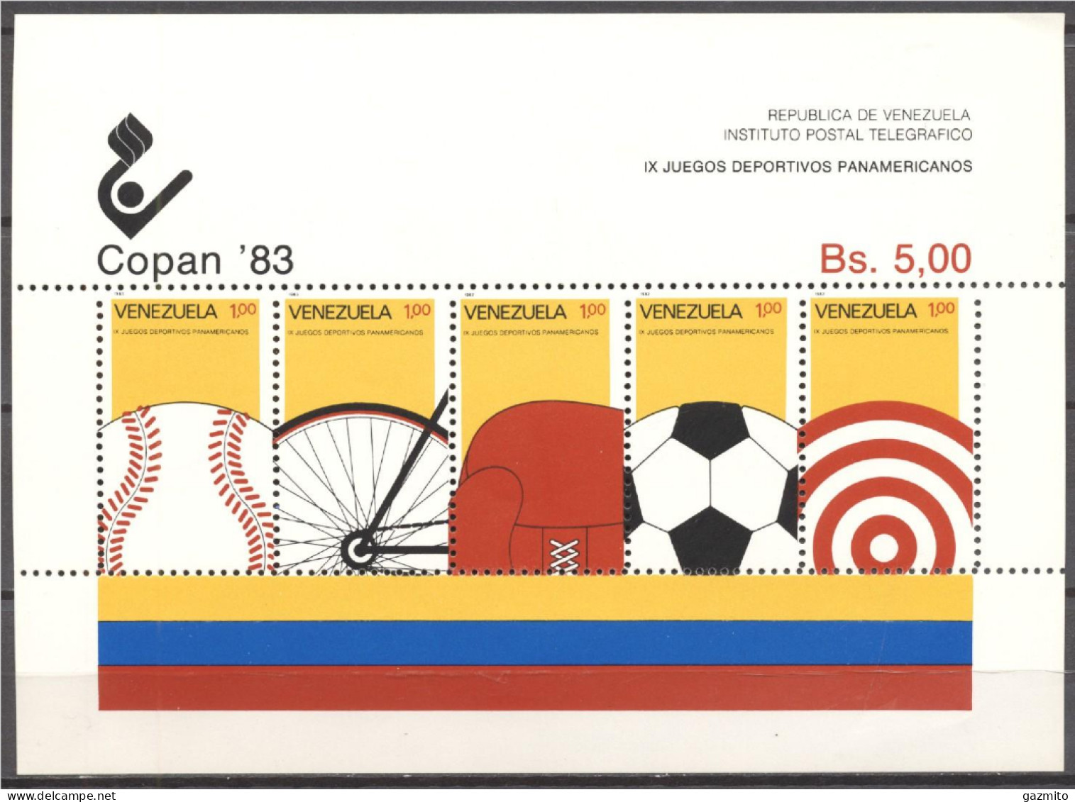 Venezuela 1983, Baseball, Cycling, Boxing, Football, Archery, BF - Tiro Con L'Arco