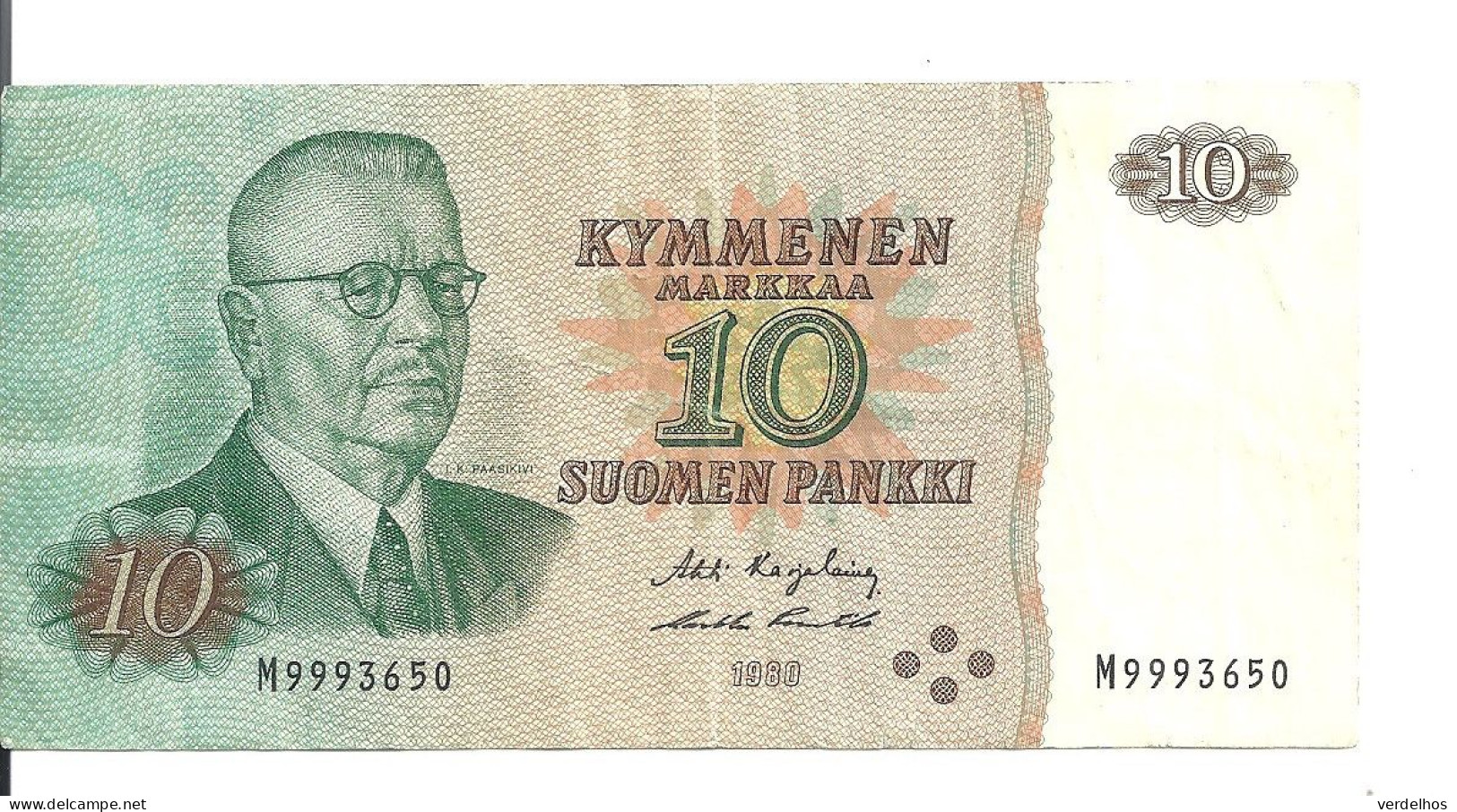 FINLANDE 10 MARKKAA 1980 VF P 111 - Finnland