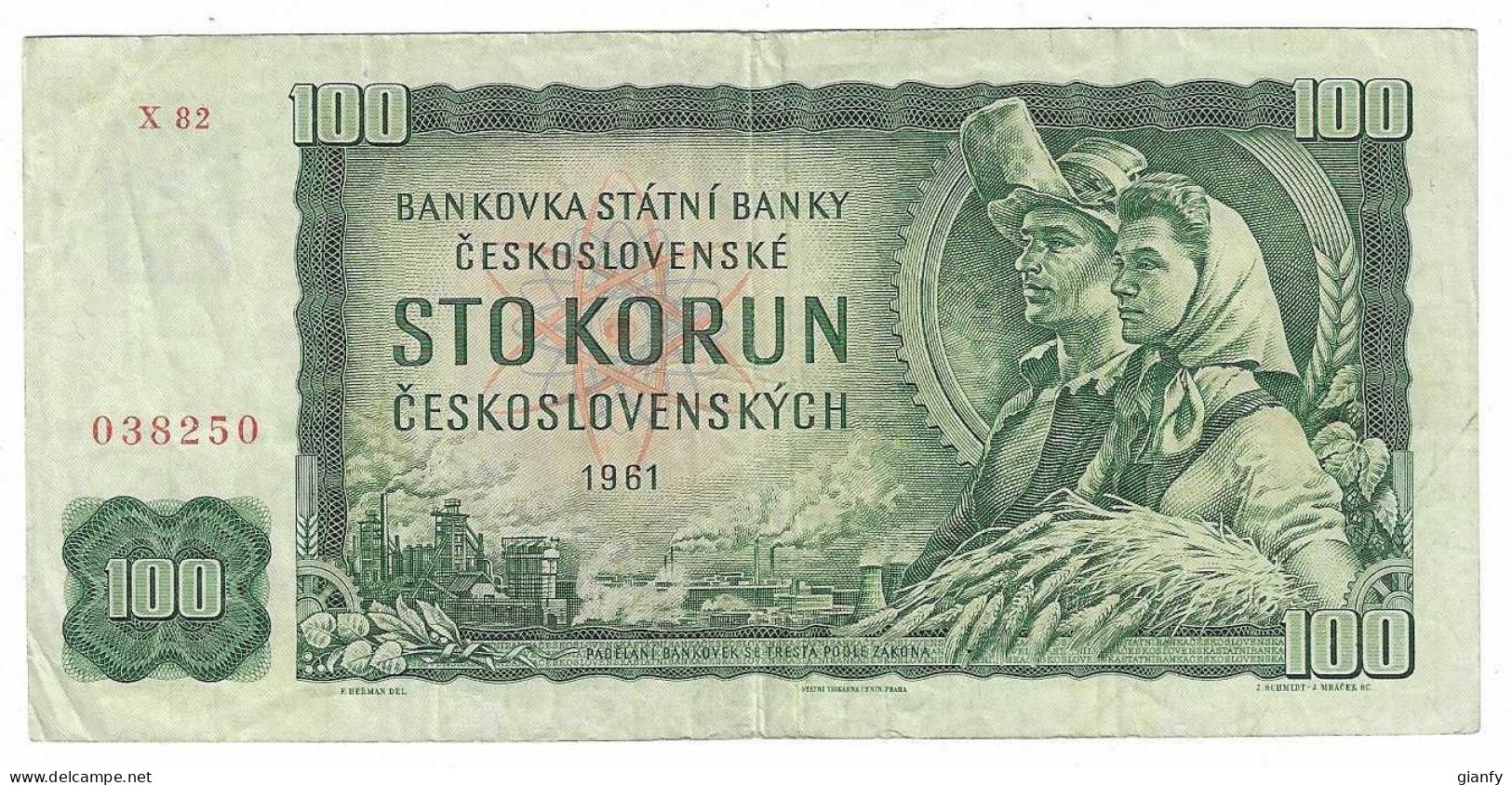 CECOSLOVACCHIA 100 KORUN 1961 - Czechoslovakia