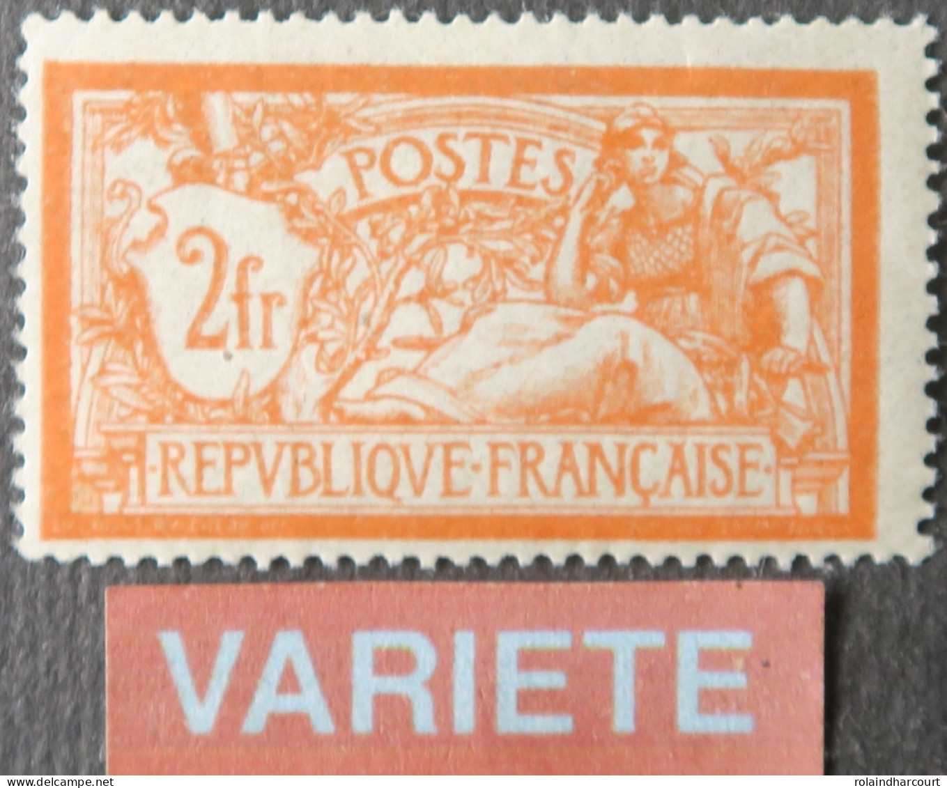 LP3137/308 - 1907 - TYPE MERSON - N°145d NEUF* - SUPERBE VARIETE >>>> Sans Teinte De Fond - Cote (2023) : 375,00 € - Unused Stamps