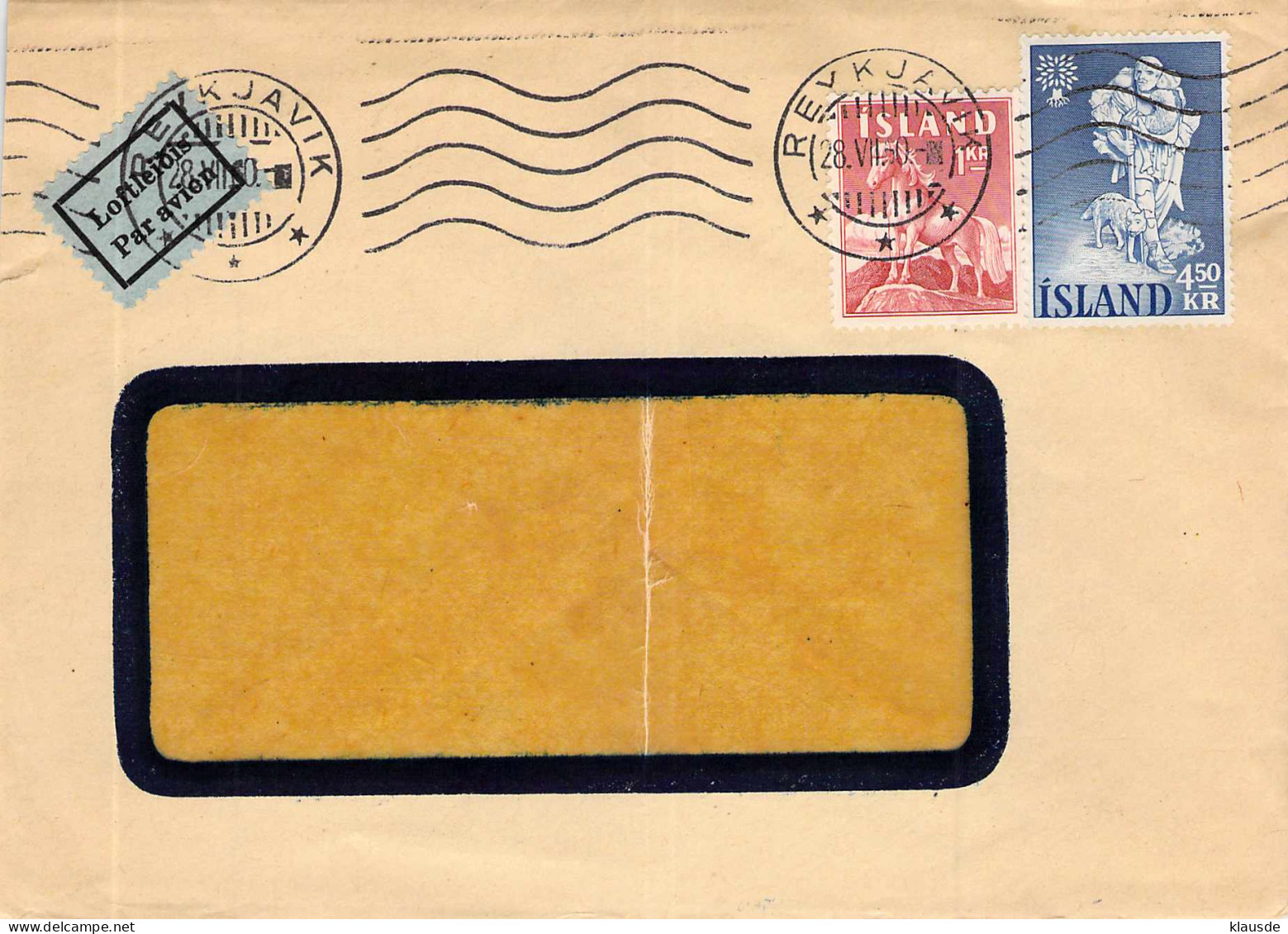 Lupo Cover Reykjavik (Iceland)- Urbach Germany 1960 - Aéreo