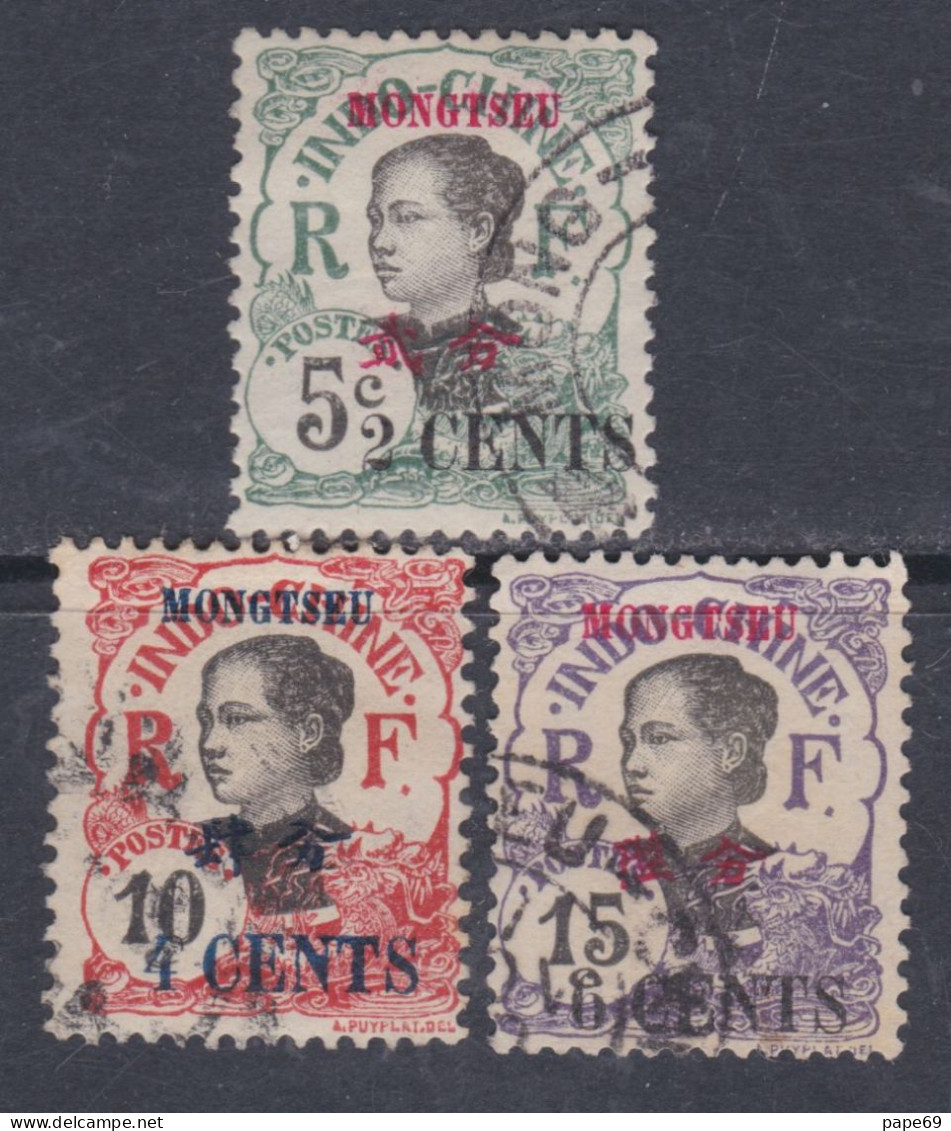 Mong-tzeu  N° 54 / 56 O  Partie De Série : Les 3 Valeurs, Oblitérations Moyennes Sinon TB - Used Stamps