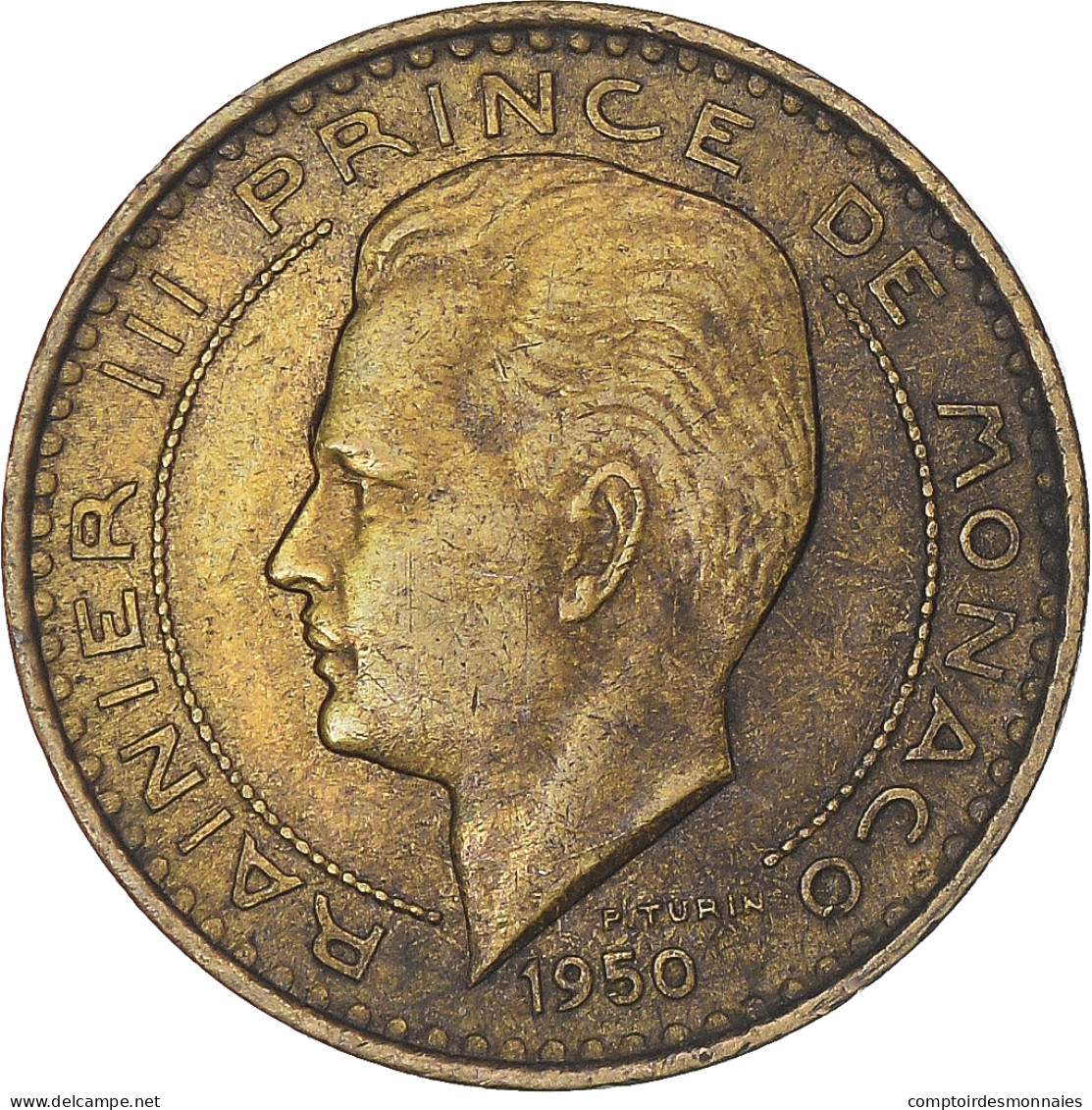 Monnaie, Monaco, 10 Francs, 1950 - 1949-1956 Anciens Francs