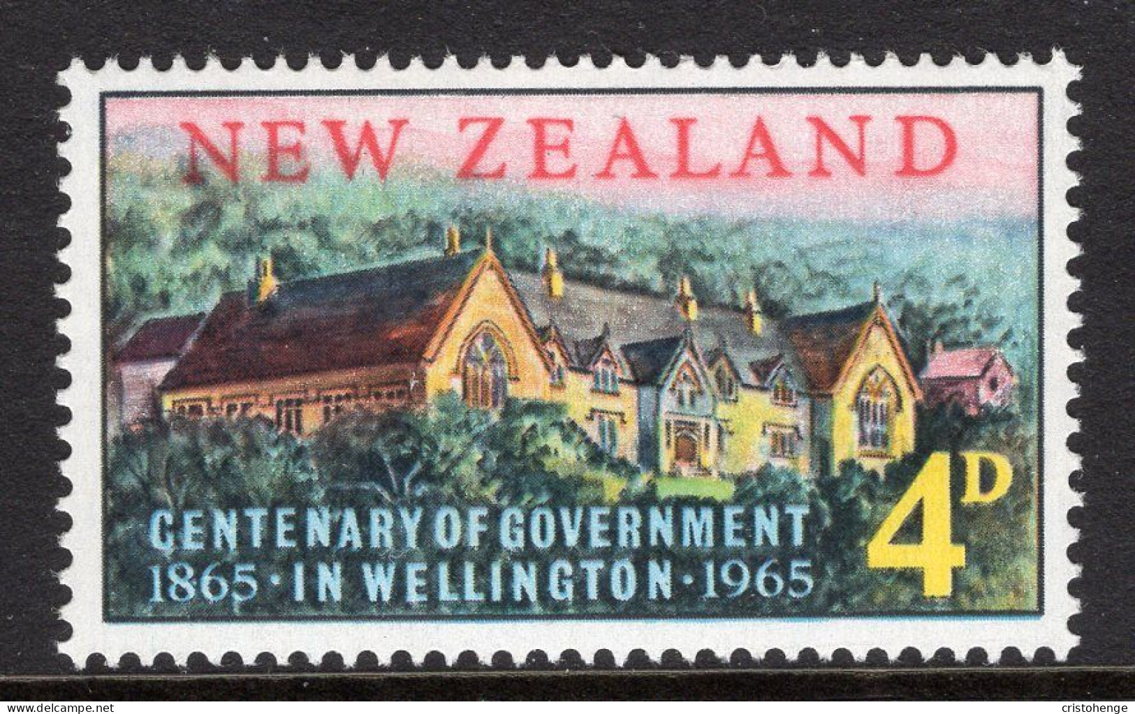 New Zealand 1965 Centenary Of Government In Wellington MNH (SG 830) - Neufs