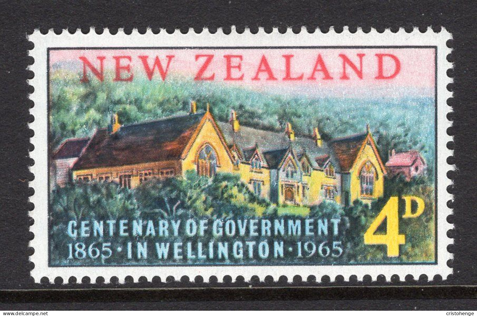 New Zealand 1965 Centenary Of Government In Wellington HM (SG 830) - Ungebraucht