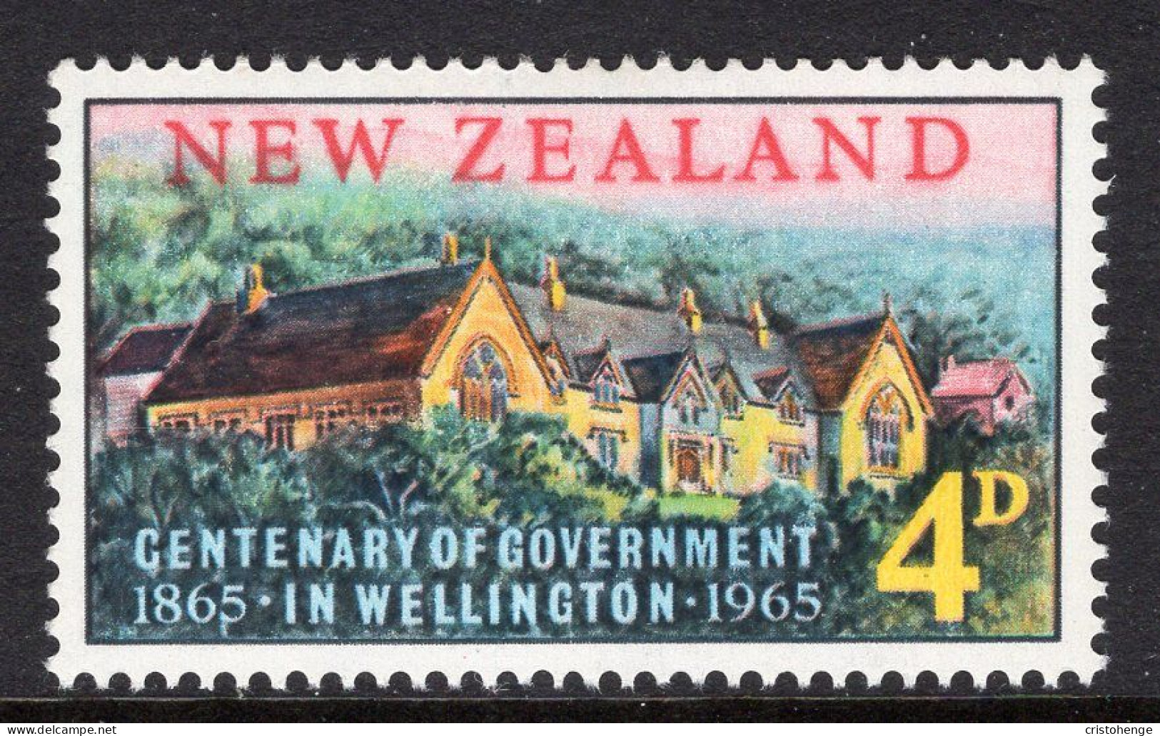 New Zealand 1965 Centenary Of Government In Wellington HM (SG 830) - Neufs