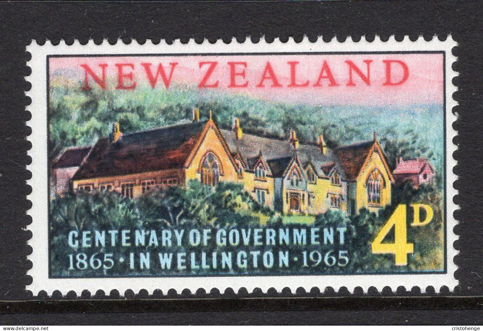 New Zealand 1965 Centenary Of Government In Wellington HM (SG 830) - Neufs