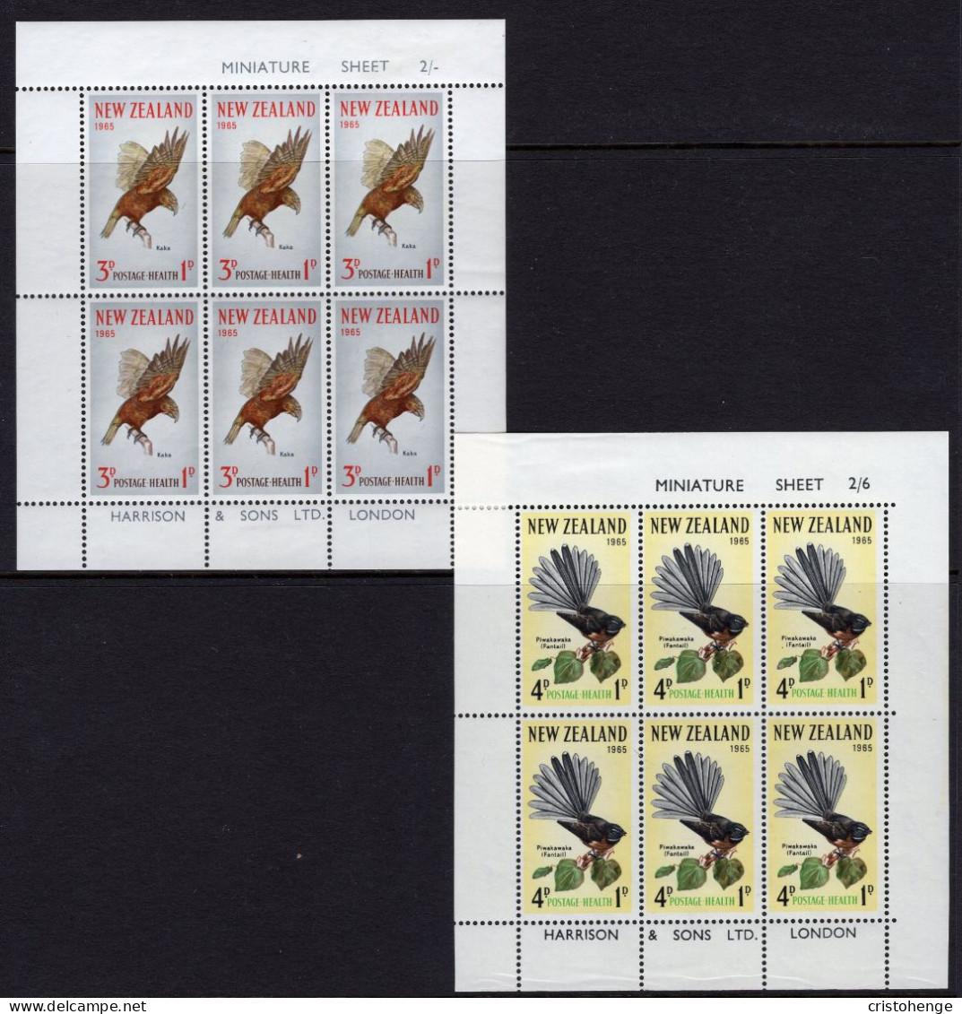 New Zealand 1965 Health - Birds - MS Set Of 2 HM (SG MS832c) - Neufs