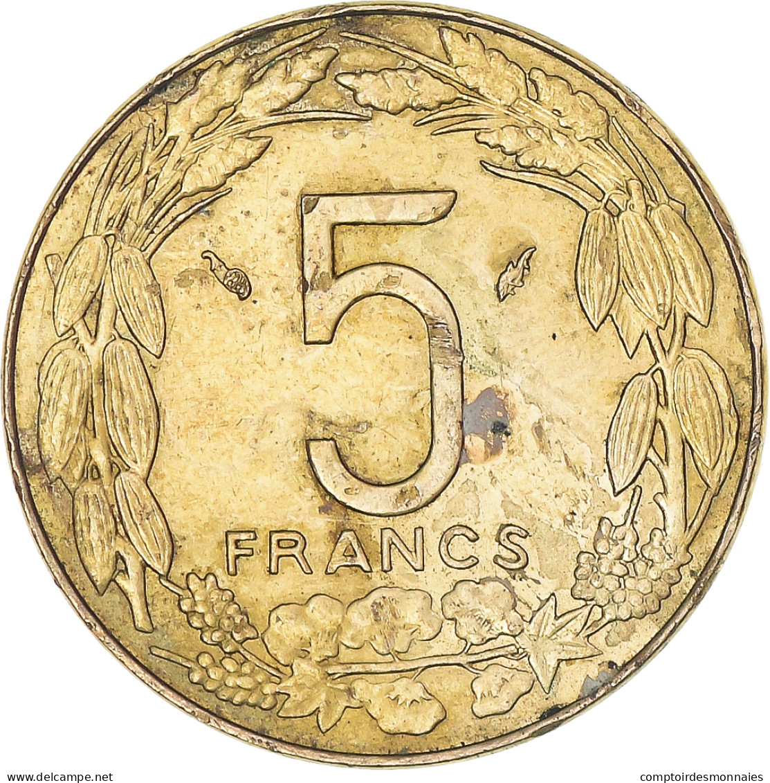 Monnaie, États De L'Afrique Centrale, 5 Francs, 1983 - Centraal-Afrikaanse Republiek