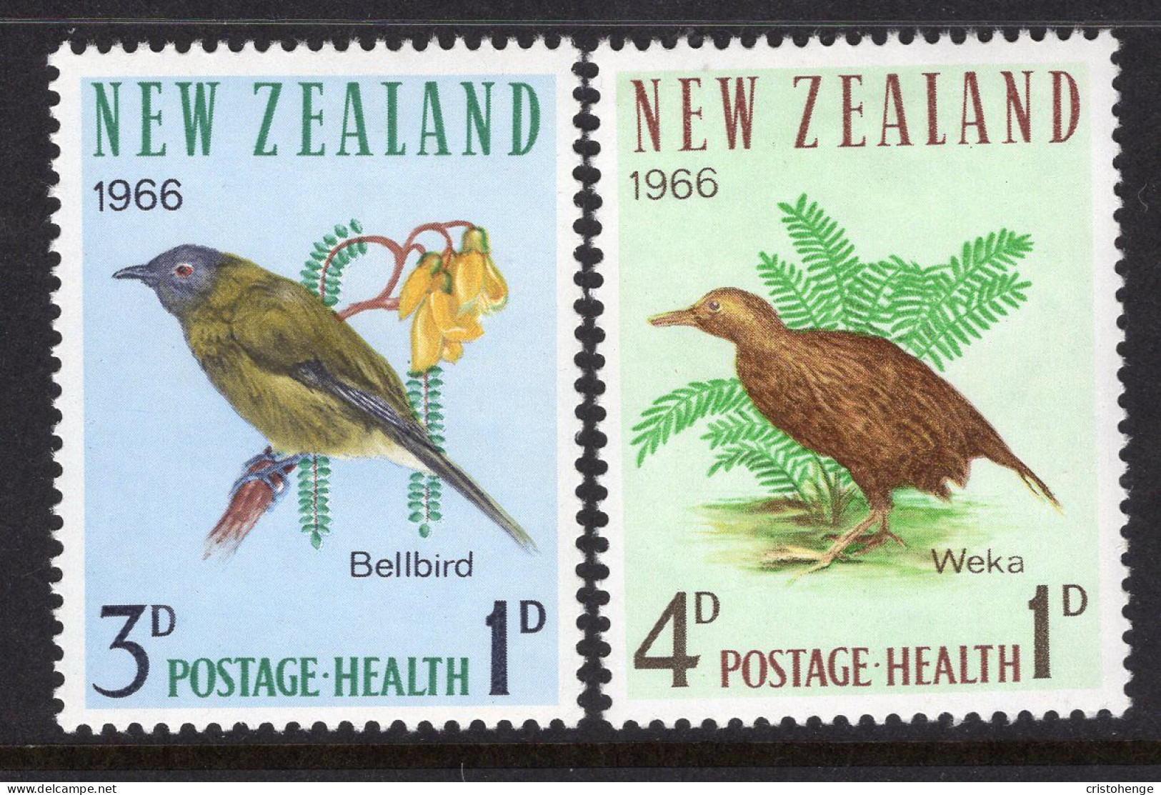 New Zealand 1966 Health - Birds Set HM (SG 839-840) - Neufs