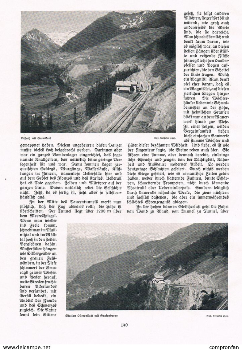 A102 1351 Wunder Der Tauernbahn Lokalbahn Gebirgsbahn Artikel / Bilder 1910 !! - Ferrocarril