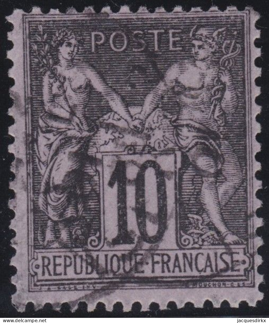 France  .  Y&T   .    103   .   O   .    Oblitéré - 1876-1878 Sage (Type I)