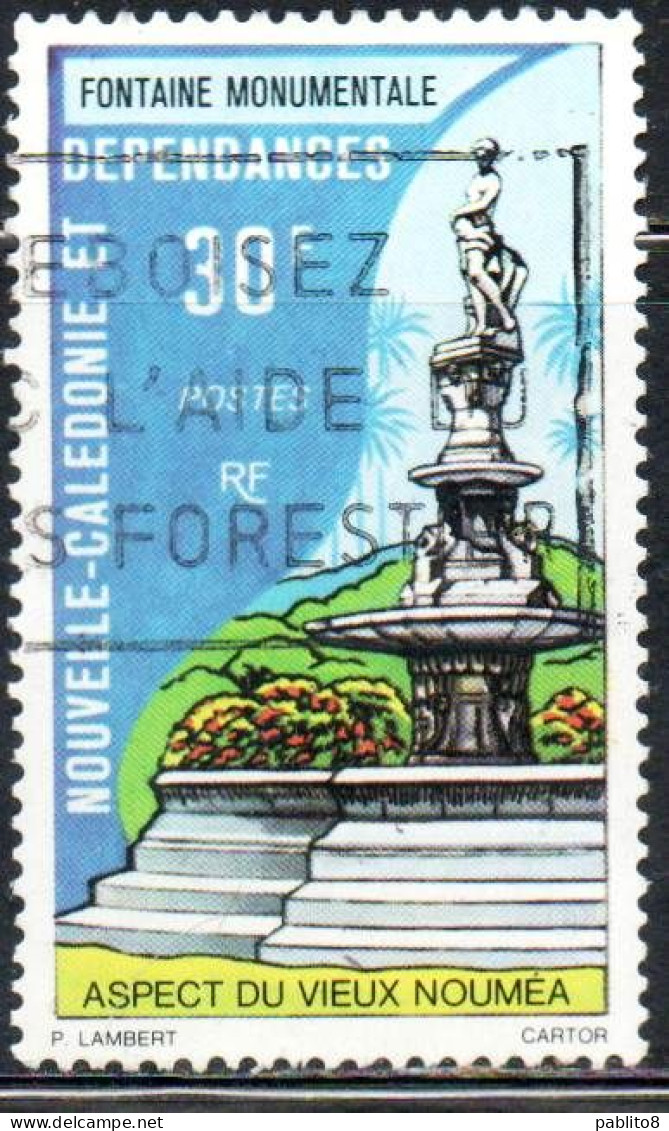 NOUVELLE CALEDONIE NEW NUOVA CALEDONIA 1976 OLD NOUMEA FOUNTAIN FONTAINE 30fr USED OBLITERE' USATO - Used Stamps