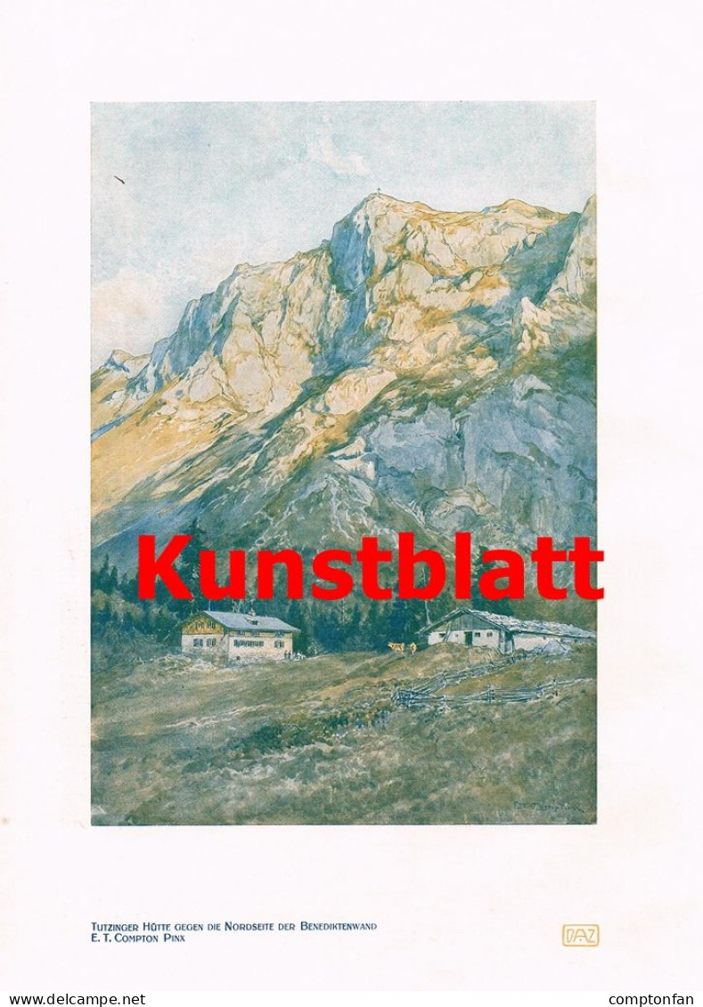 A102 1358 E.T. Compton Tutzinger Hütte Benediktenwand Artikel / Bilder 1912 - Autres & Non Classés