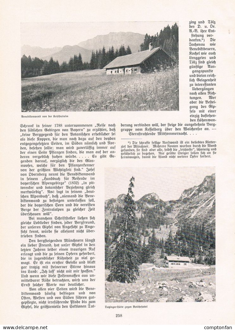 A102 1358 E.T. Compton Tutzinger Hütte Benediktenwand Artikel / Bilder 1912 - Otros & Sin Clasificación