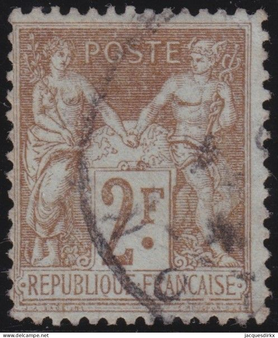France  .  Y&T   .   105  (2 Scans)   .   O   .    Oblitéré - 1898-1900 Sage (Type III)