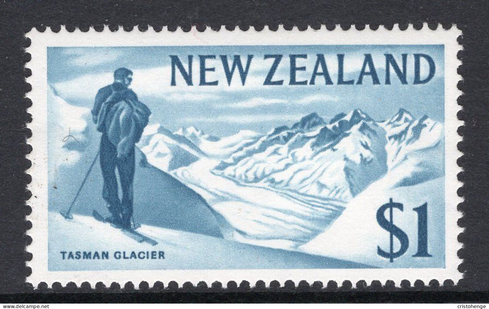 New Zealand 1967 Decimal Pictorials - Wmk. - $1 Tasman Glacier MNH (SG 861) - Nuevos