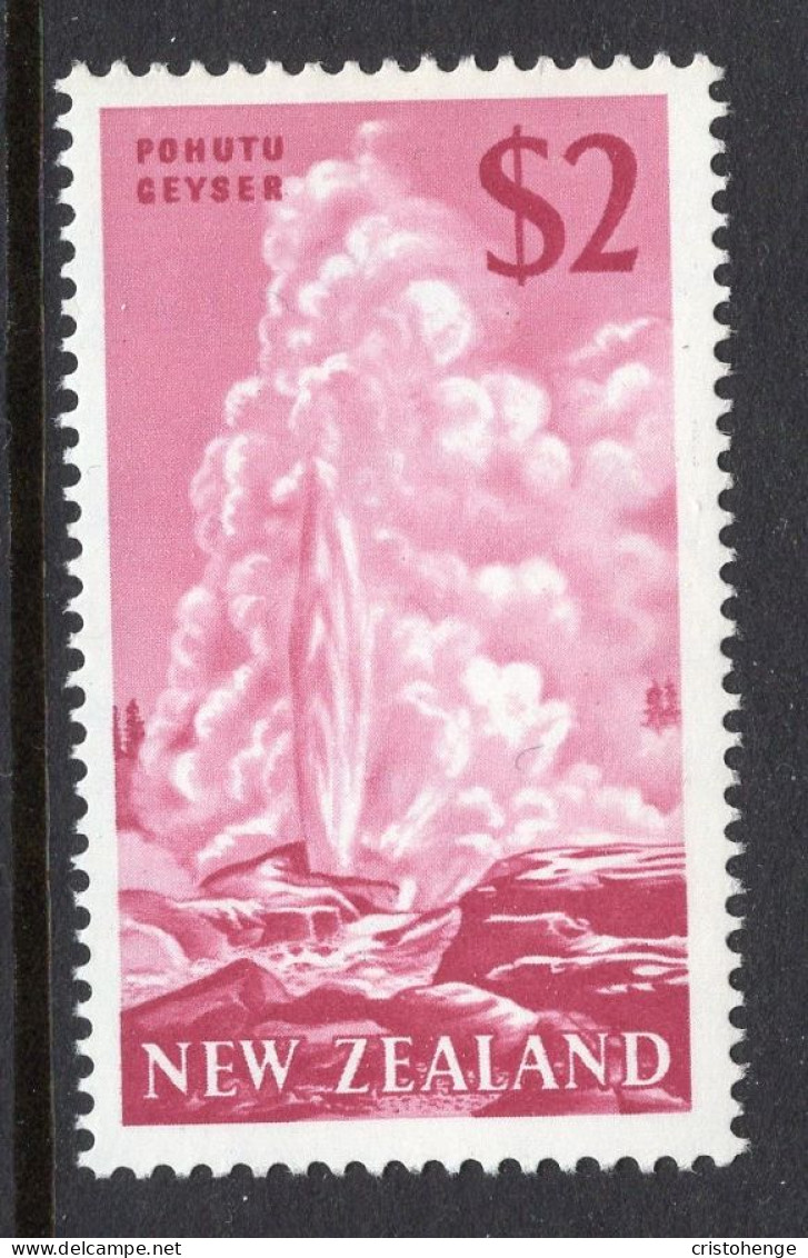 New Zealand 1967 Decimal Pictorials - Wmk. - $2 Pohutu Geyser MNH (SG 862) - Nuevos