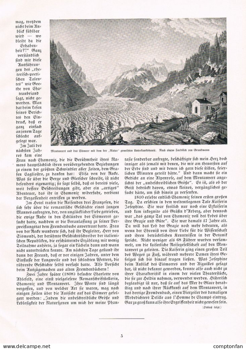 A102 1367 Chamonix berühmte Leute Michel-Gabriel Paccard Artikel / Bilder 1912