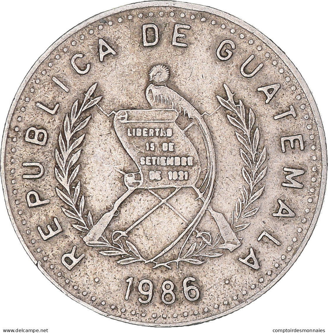 Monnaie, Guatemala, 10 Centavos, 1986 - Guatemala