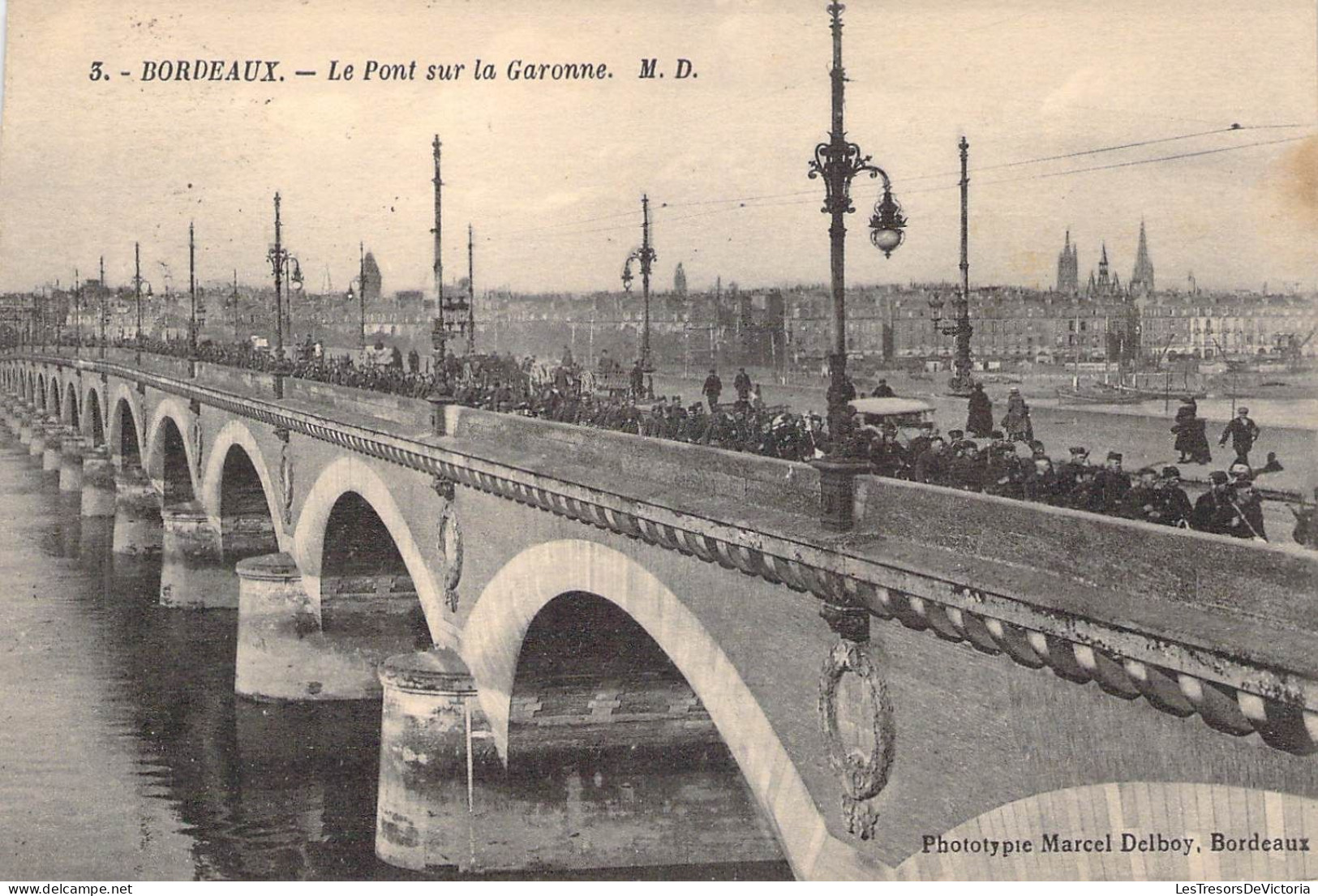 FRANCE - 33 - BORDEAUX - Le Pont Sur La Garonne - M D -  Carte Postale Ancienne - Bordeaux