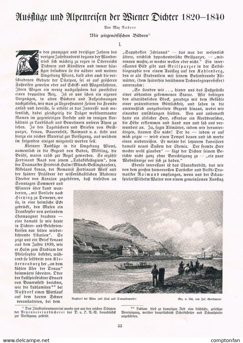 A102 1371 Wiener Dichter Alpenreisen Salzburg Artikel / Bilder 1913 - Sonstige & Ohne Zuordnung