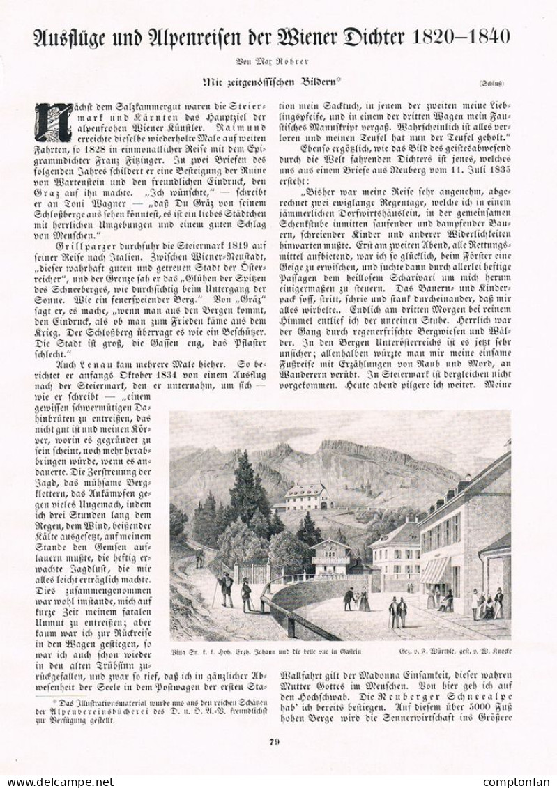 A102 1371 Wiener Dichter Alpenreisen Salzburg Artikel / Bilder 1913 - Otros & Sin Clasificación