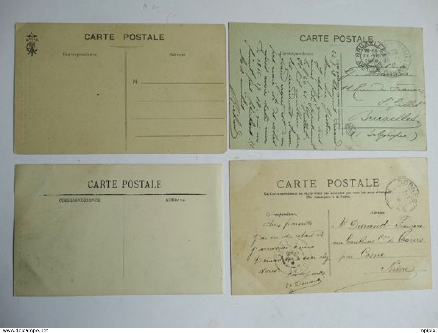 8 Cartes Postales Musicien Vielle Auvergne Centre Biniou Cornouailles Quiberon Vendanges Porteur Raisins Foires Berger - Collezioni E Lotti