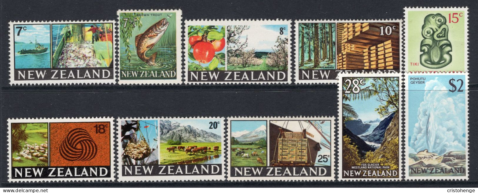 New Zealand 1967-70 Decimal Pictorials Set To $2 HM (SG 870-879) - No 30c Value - Nuevos