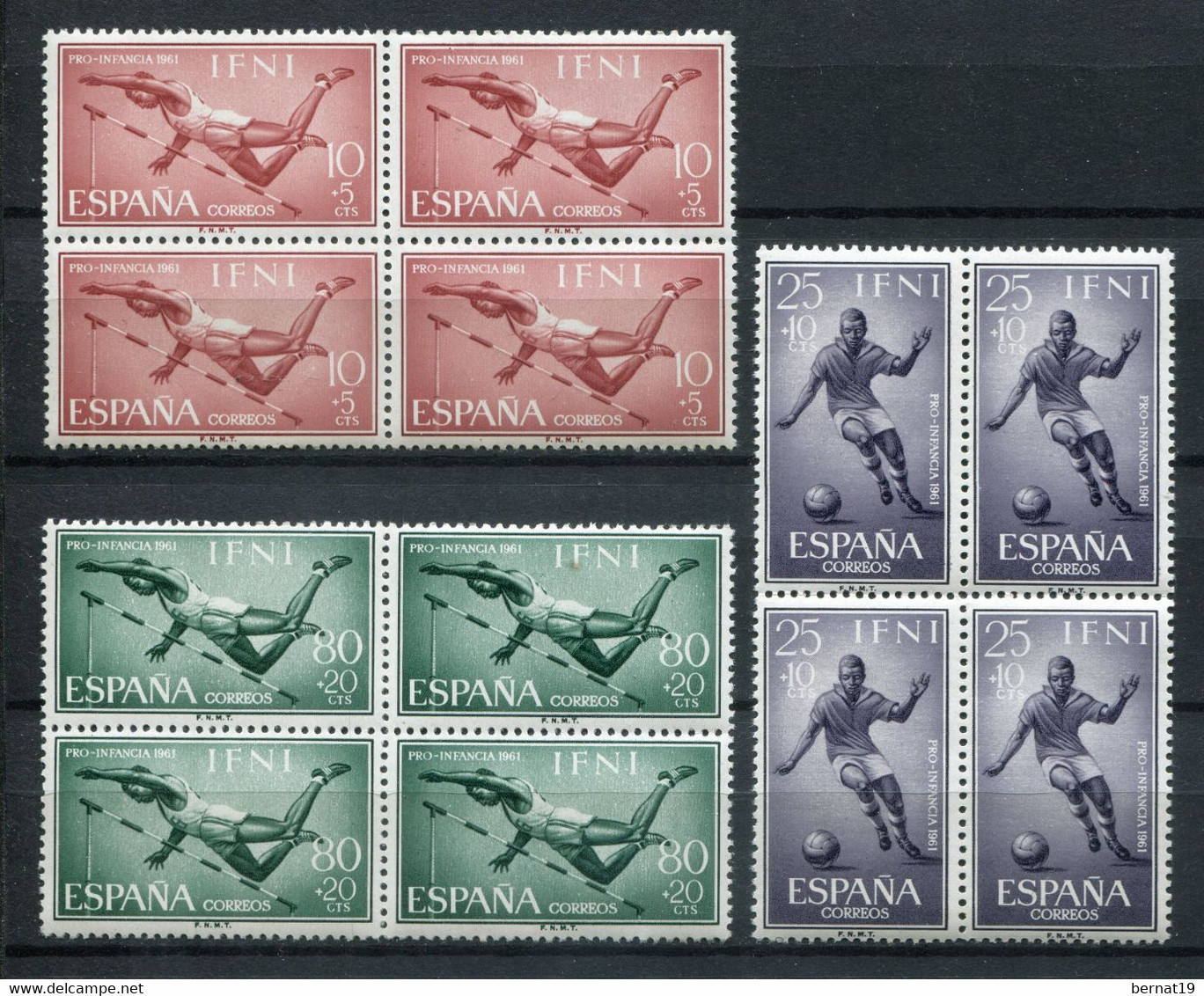 Ifni 1961. Edifil 176-78 X 4 ** MNH. - Ifni