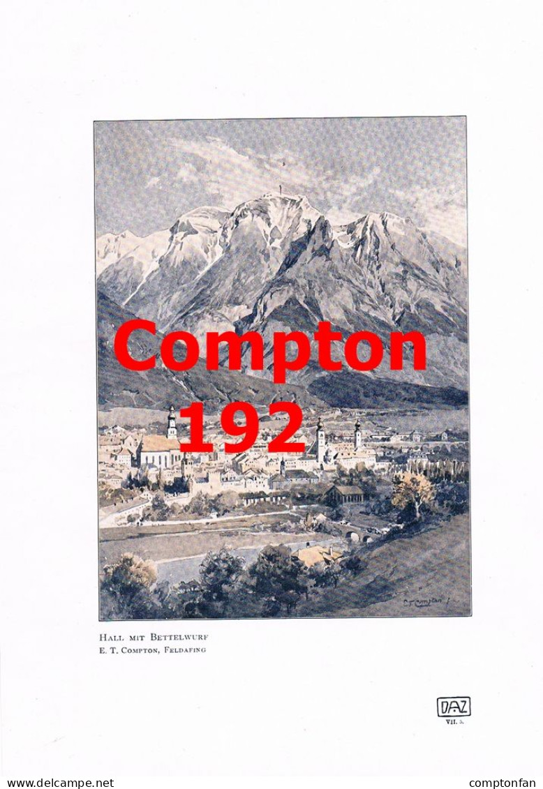 D101 192 E.T. Compton Hall Tirol Bettelwurf Karwendel Kunstblatt 1907 !! - Other & Unclassified